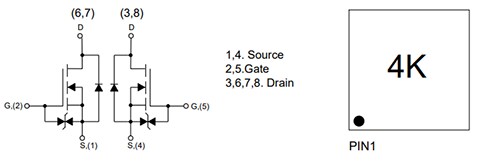 Micro Commercial Components (MCC) SI3134KU6 Small Signal Dual N-Channel MOSFET